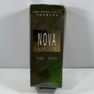 Nova Light Brown Hair Dye Shampoo 500mL 17.6 oz New Sealed (LARGEST SIZE) 07/27